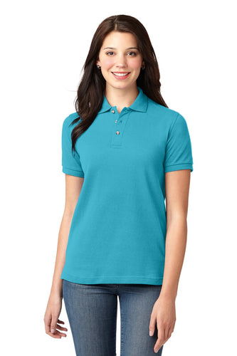 port authority turquoise l420 polo shirts company logo