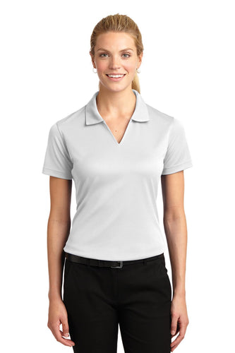 Sport-Tek White L469 polo custom shirts