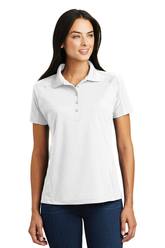 Sport-Tek White L474 custom made polo shirts with logo
