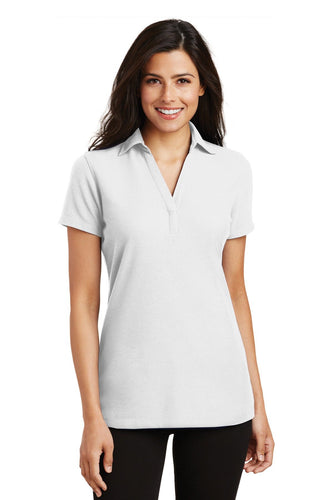 port authority white l5001 custom polo shirts online
