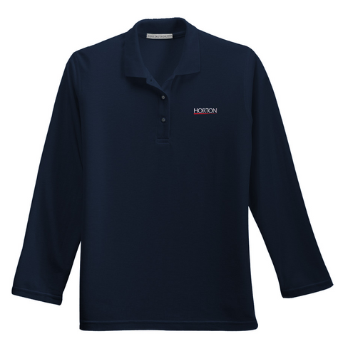 Port Authority Navy L500LS custom polo shirts online