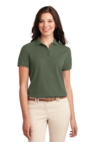 port authority clover green l500 polo shirts brand logo
