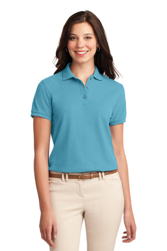 port authority maui blue l500 company logo polos