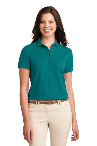 port authority teal green l500 custom company polo shirts
