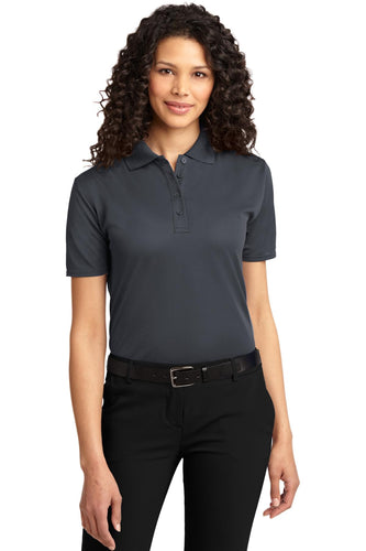port authority iron grey l525 custom logo polo shirts