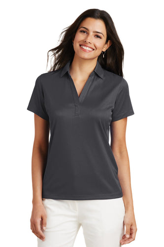 port authority grey smoke l528 business logo polo shirts