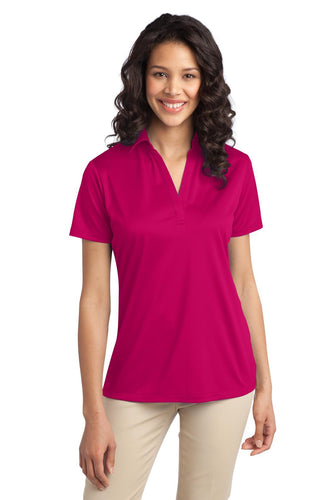 port authority pink raspberry l540 polo shirts with embroidered custom logo