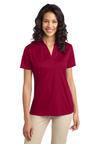 port authority red l540 polo shirts with embroidered custom logo