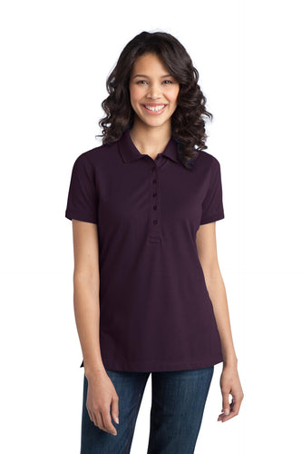 port authority aubergine purple l555 custom polo shirts embroidered