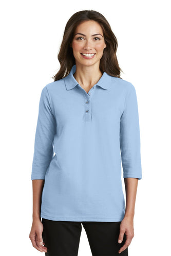 port authority light blue l562 custom company polos