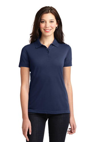 port authority true navy l567 polo shirt with logo embroidered