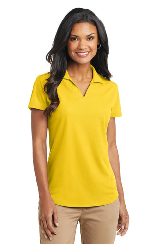 port authority yellow l572 custom logo polo shirts