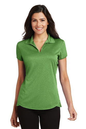port authority vine green heather l576 polo shirts with custom logo