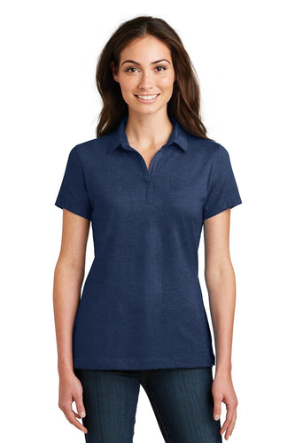 port authority estate blue l577 polo shirts company logo