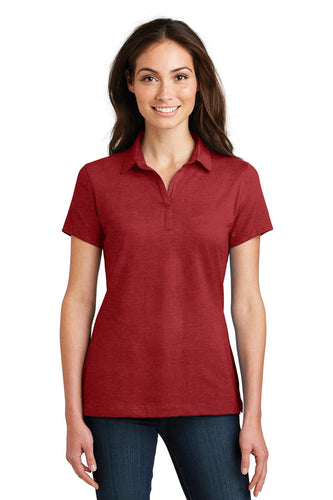 port authority flame red l577 polo shirts company logo