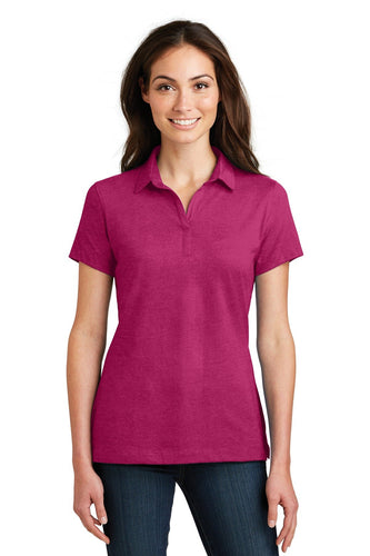 port authority pink azalea l577 business logo polo shirts