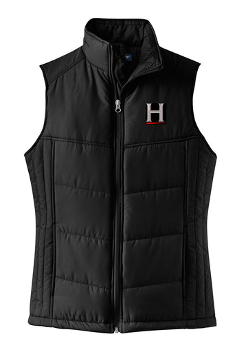 port authority ladies puffy vest l709 black black horton group