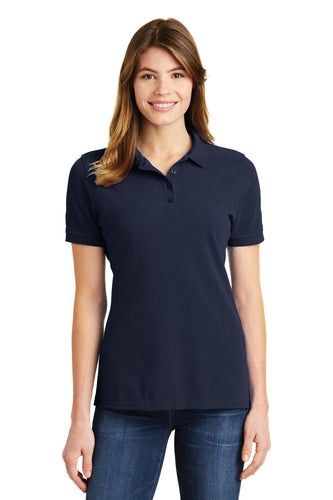 port & company deep navy lkp1500 custom embroidered polo shirts