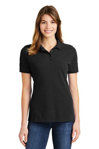 port & company jet black lkp1500 custom embroidered polo shirts