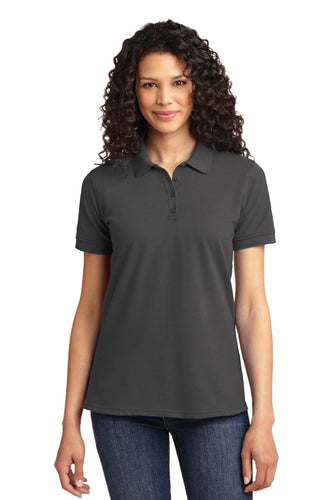 port & company charcoal lkp155 custom polo shirts with logo