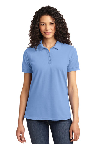 port & company light blue lkp155 custom polo shirts with logo
