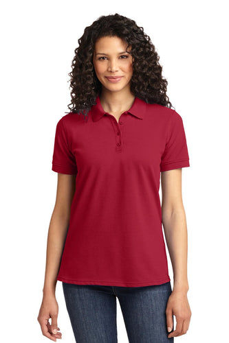 port & company red lkp155 custom embroidered polo shirts