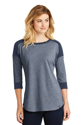 New Era Ladies Heritage Blend 3/4-Sleeve Baseball Raglan Tee