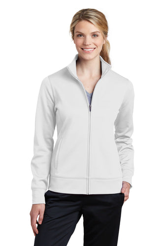 Sport-Tek White LST241 company jackets with logo