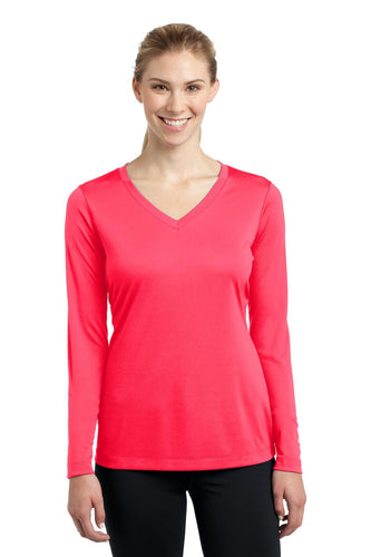 Sport-Tek Ladies Long Sleeve PosiCharge Competitor V-Neck Tee