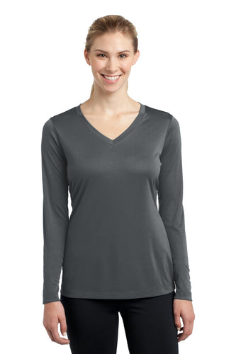Sport-Tek Ladies Long Sleeve PosiCharge Competitor V-Neck Tee