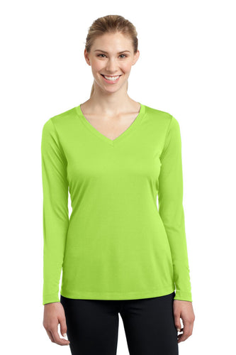 Sport-Tek Ladies Long Sleeve PosiCharge Competitor V-Neck Tee