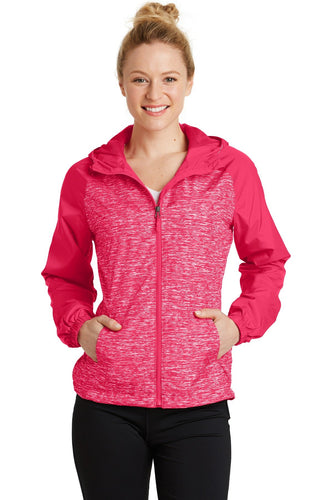 Sport-Tek Pink Raspberry Heather/ Pink Raspberry LST40 company logo jackets