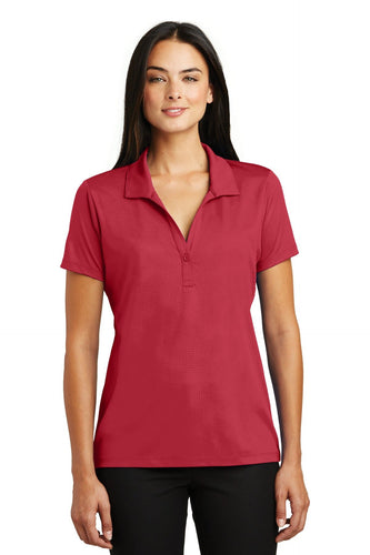 Sport-Tek Deep Red LST630 polo shirts with custom logos