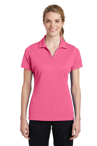 Sport-Tek Bright Pink LST640 polo shirts with logo embroidery