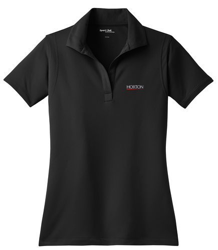 Sport-Tek Black LST650 dri fit polo shirts custom