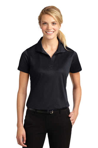 Sport-Tek Black LST650 dri fit polo shirts custom