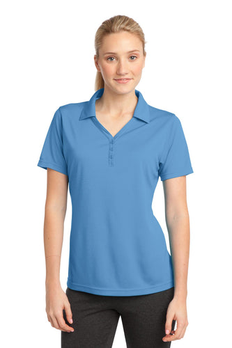 Sport-Tek Carolina Blue LST680 polo shirts with company logo