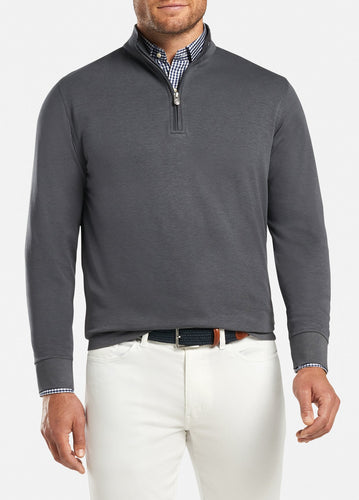 peter millar iron ME0K40 crown comfort interlock quarter zip with custom logo pullovers

