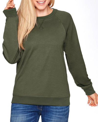 Next Level Military Green N9000  custom embroidered sweatshirts