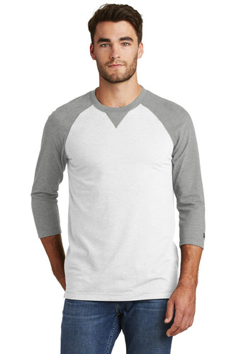 New Era Sueded Cotton 3/4-Sleeve Baseball Raglan Tee