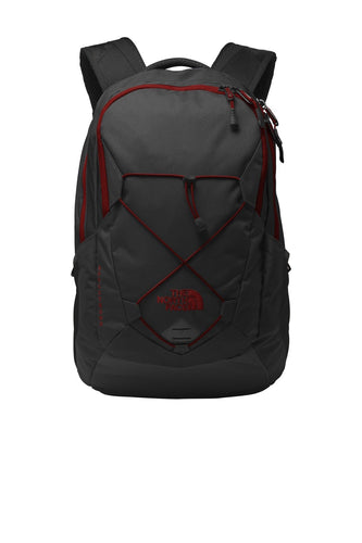 the north face groundwork backpack nf0a3kx6 tnf dark grey heather cardinal red