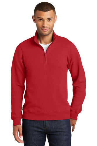 port & company bright red pc850q sweatshirts with logos