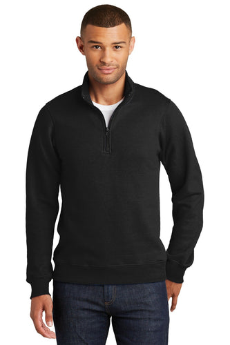 port & company jet black pc850q sweatshirts with logos