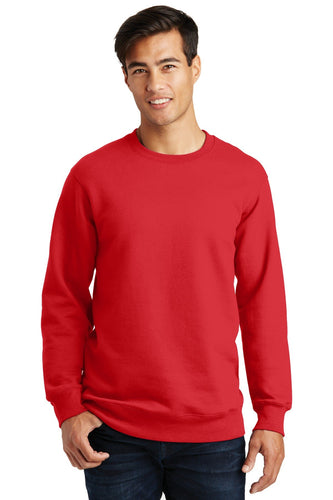 port & company bright red pc850 custom dri fit sweatshirts