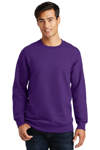 port & company team purple pc850 custom logo sweatshirts embroidered