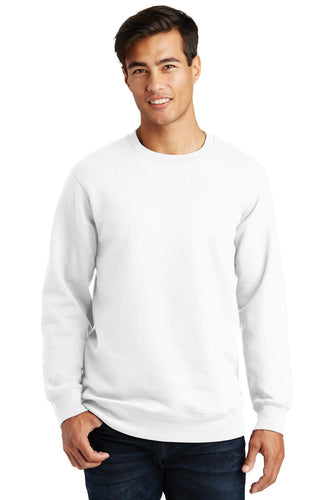 port & company white pc850 custom logo sweatshirts embroidered