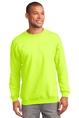 port & company safety green pc90 custom embroidery sweatshirts