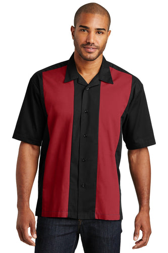 Port Authority Black/Red S300 work shirts with logo