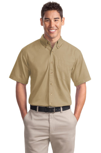 Port Authority Khaki S500T custom embroidered shirts