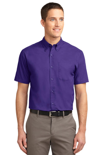 Port Authority Purple/Light Stone S508 company logo shirts